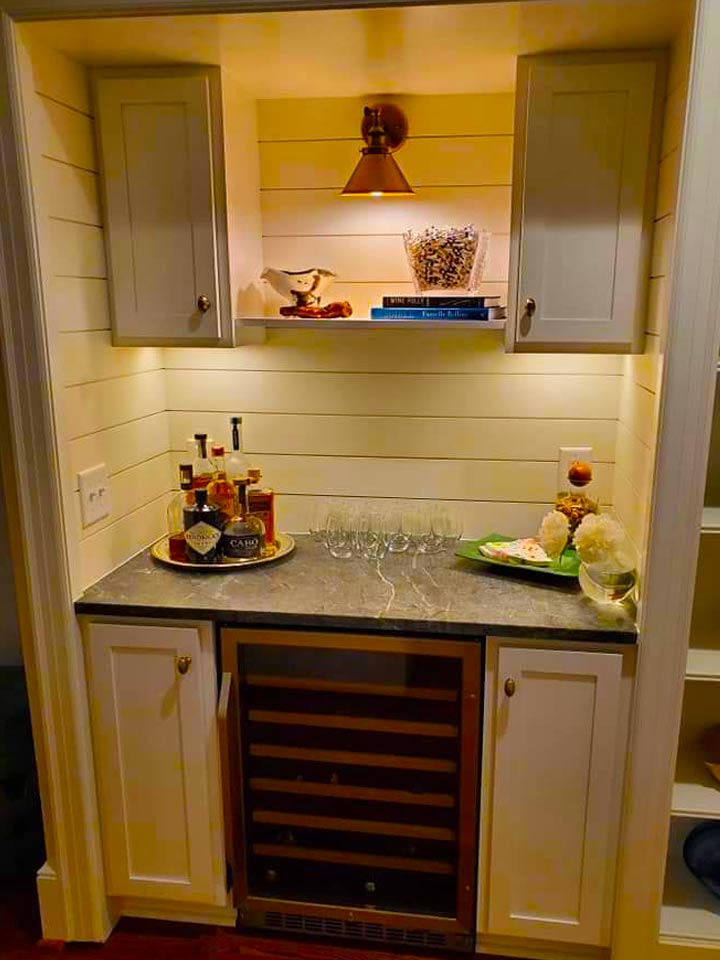 kitchen remodel beverage station